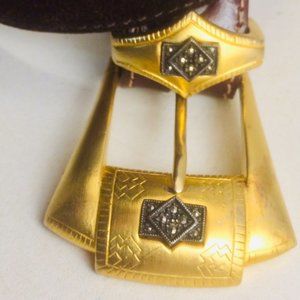 Judith Jack Marcasite Suede Belt